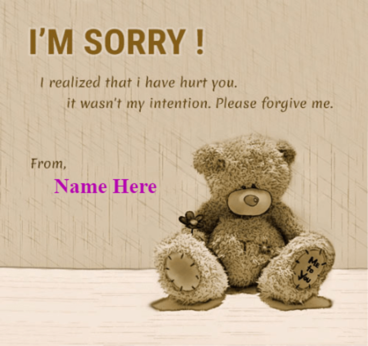 Really sorry for your