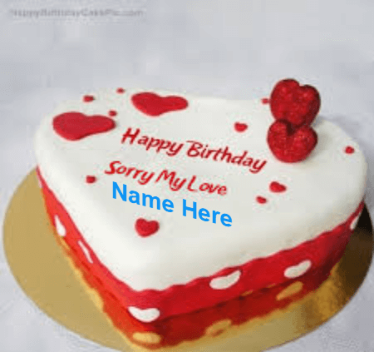 Sorry My Love Cake - Heart Touching Sorry Images and Messages