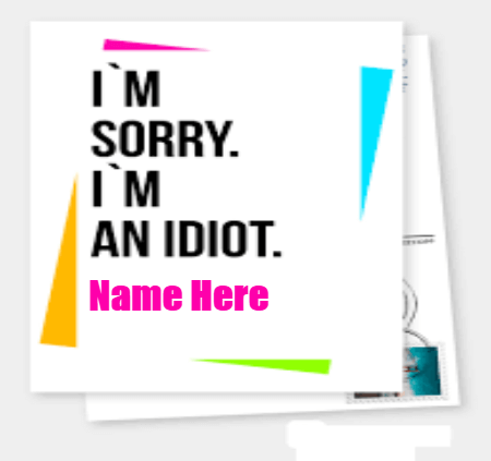 Sorry I Am Idiot