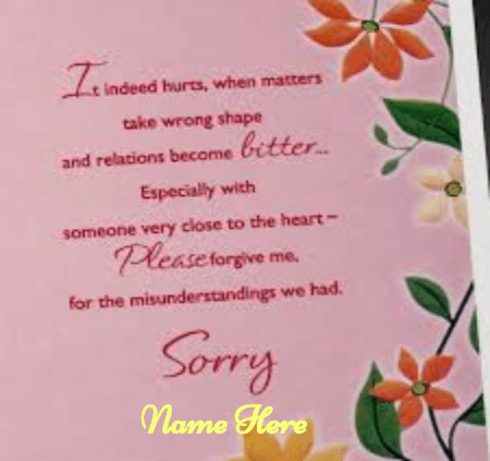 Sorry Message Quote