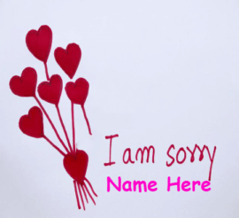 I Am Sorry With Heart Flower