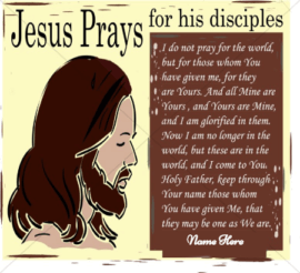 Jesus Pray For His Disciple